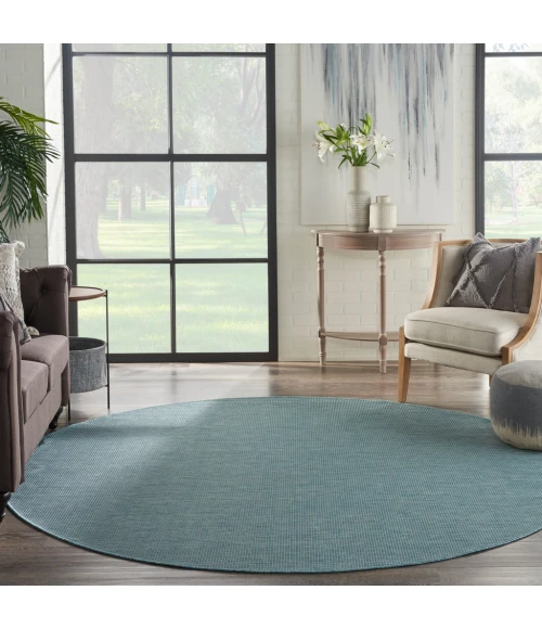 Nourison Positano Round Area Rug POS01-Aqua