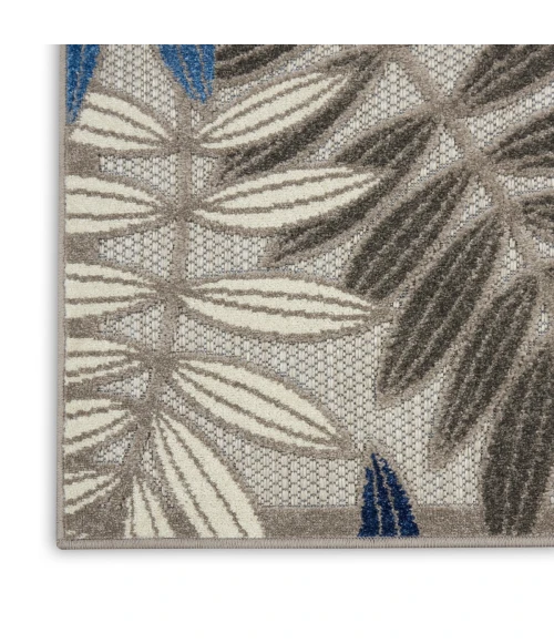 Nourison Aloha Area Rug ALH18 Grey/Blue 5'3" x 7'5"