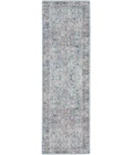 Nicole Curtis Machine Washable Series 1 Area Rug SR104 Light Grey/Blue