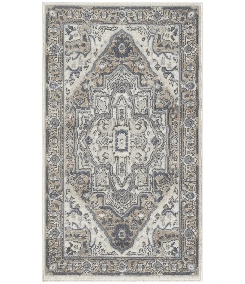 Nourison Quarry Ivory Taupe QUA18 2 ft. X 4 ft. Rect. Rug