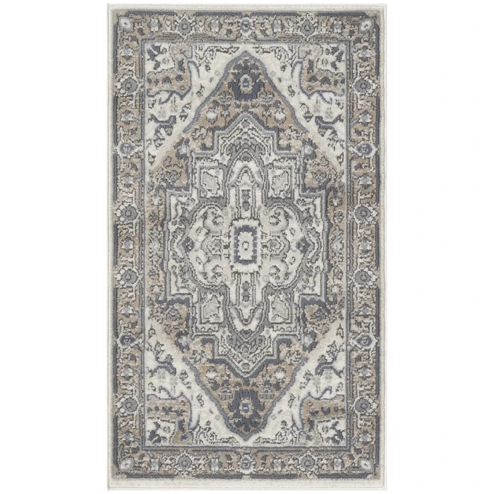 Nourison Quarry Ivory Taupe QUA18 2 ft. X 4 ft. Rect. Rug