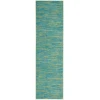 Nourison Home Nourison Essentials NRE01 Blue Green 2 ft. 2 in. X 12 ft. Area Rug
