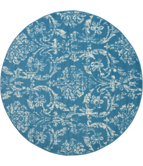 Nourison Jubilant Round Area Rug JUB09-Blue
