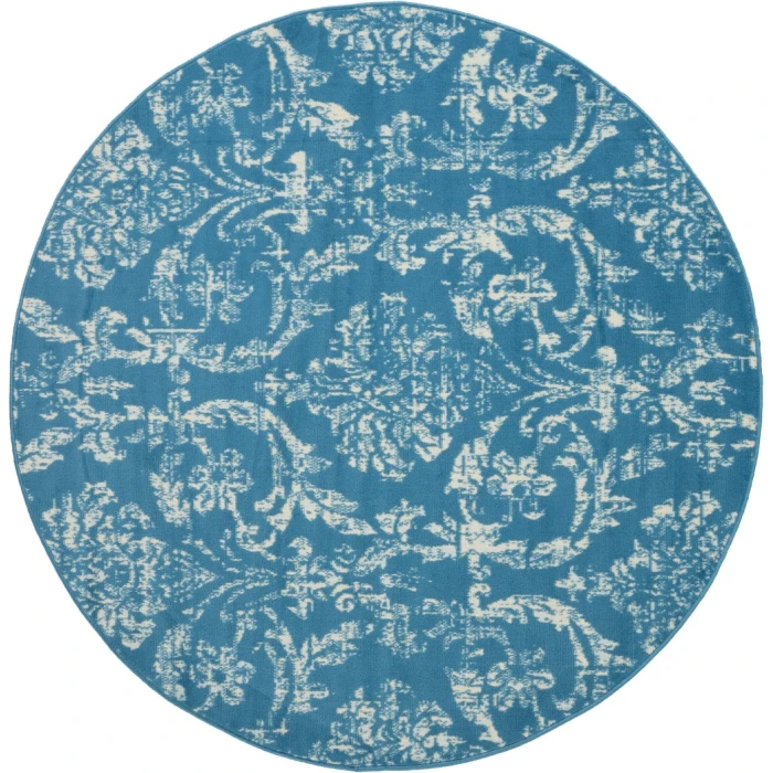 Nourison Jubilant Round Area Rug JUB09-Blue