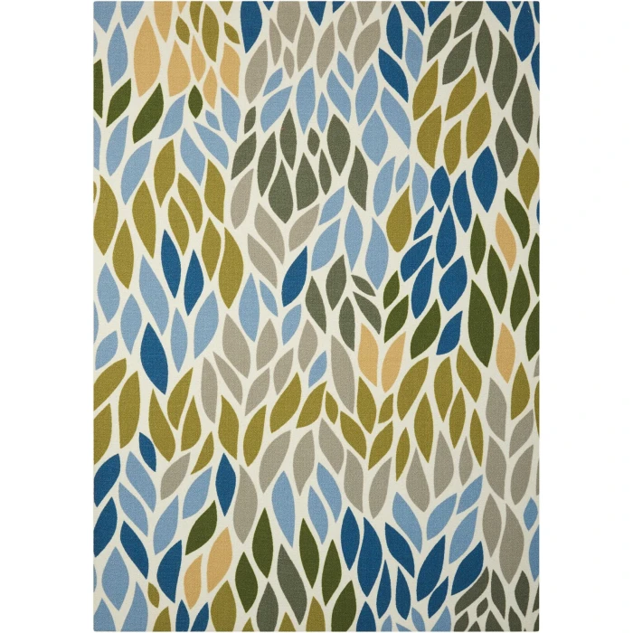 Nourison Home Home & Garden Green RS094 5ft.3in. x 7ft.5in. Rect. Rug