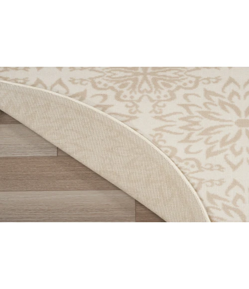 Nourison Jubilant Ivory Beige JUB06 5 ft. 3 in. Round Rug