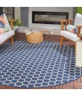 Nourison Twist Reversible Navy TWS01 8 ft. X Round Rug