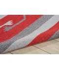 Nourison Baja Area Rug BAJ01-Grey/Red