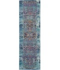 Nourison Vintage Kashan Runner Area Rug VKA02-Blue