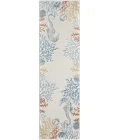 Nourison Seaside Ivory Multicolor SDS03 2ft. x 6ft. Rect. Rug