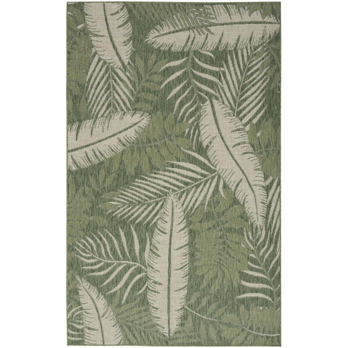 Nourison Garden Oasis Green Ivory GOA02 5 ft. X 7 ft. Rectangle Rug