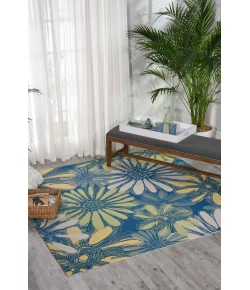 Nourison Home & Garden RS022 Blue 7 ft. 9 in. X 10 ft. 10 in. Area Rug