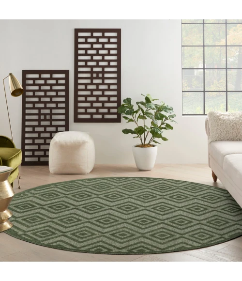 Nourison Home Versatile Green NRV01 8 ft. Round Rug