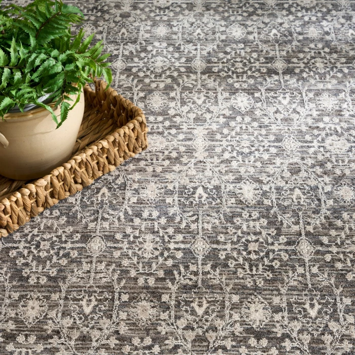 Nourison Shadows Charcoal Ivory SHW04 9 ft. X 12 ft. Rect. Rug
