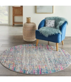 Nourison Home Passion PSN09 Ivory Multicolor 4 ft. Round Area Rug
