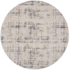Nourison Home Rustic Textures RUS06 Ivory Blue 7 ft. 10 in. Round Area Rug