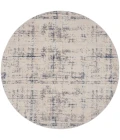 Nourison Rustic Textures Area Rug RUS06 Ivory/Blue 7'10" Round