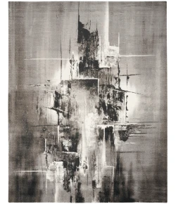 Nourison Home Twilight TWI30 Grey/Ivory/Black 7 ft. 9 in. X 9 ft. 9 in. Area Rug