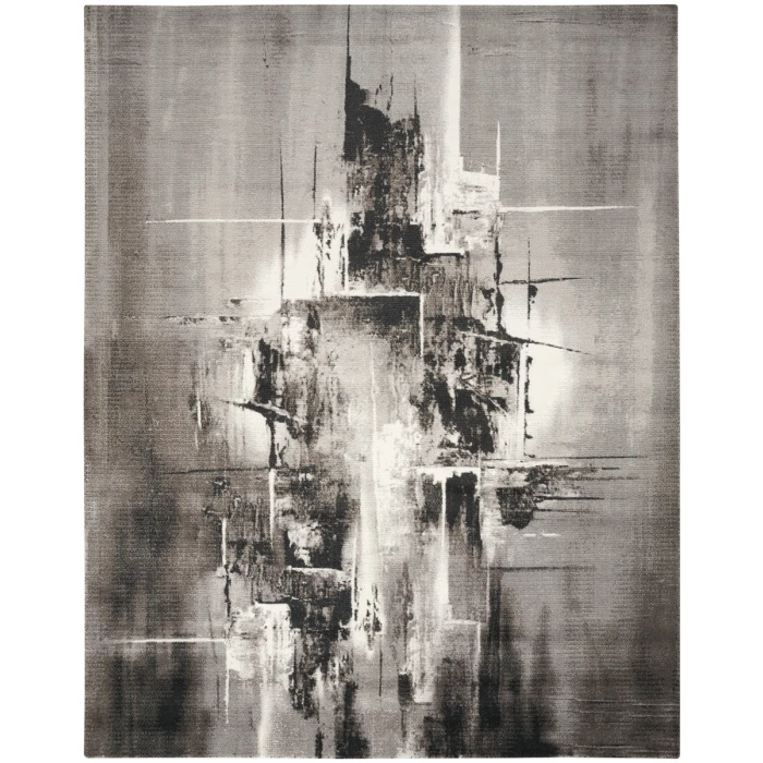 Nourison Twilight Area Rug TWI30 Grey/Ivory/Black