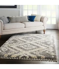 Nourison Oslo Shag Grey/Ivory OSL02 4 ft. X 6 ft. Rect. Rug