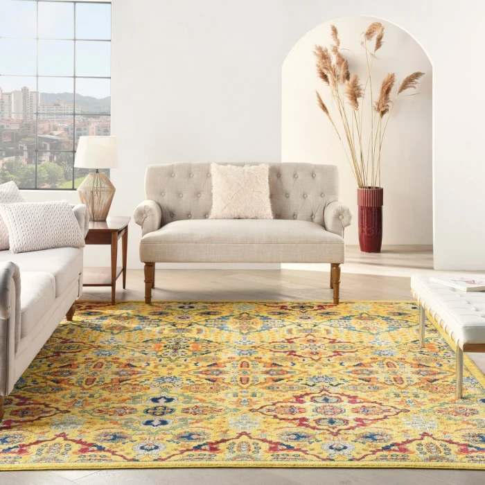 Nourison Allur Area Rug ALR03-Yellow Multicolor