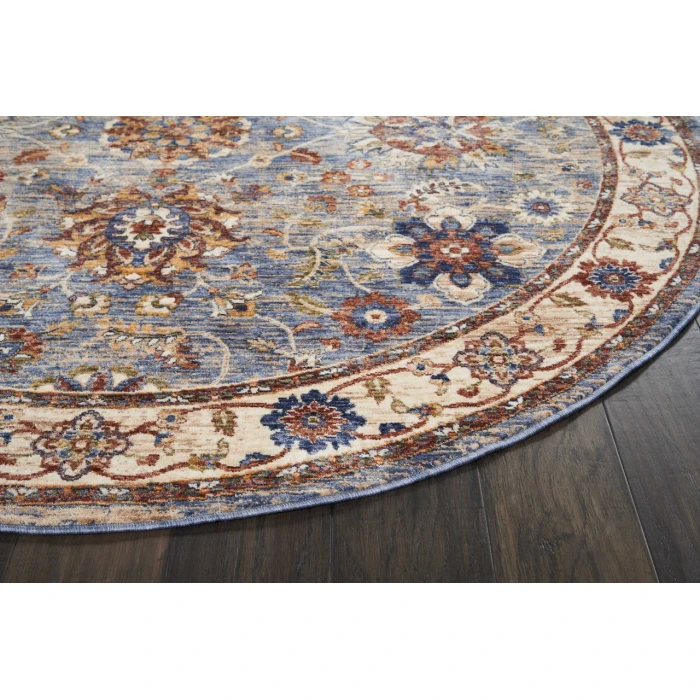 Nourison Home Lagos Blue LAG04 5ft. x Round Round Rug