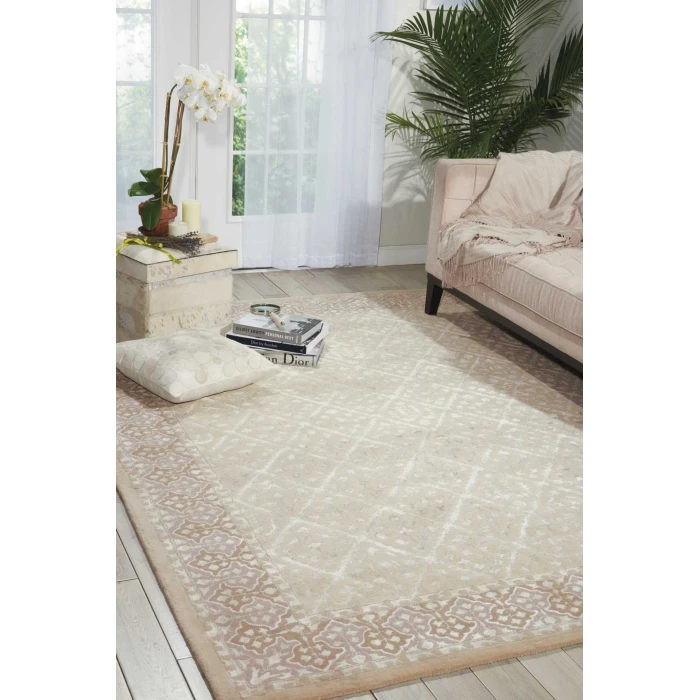 Nourison Home Symphony Beige SYM02 7ft.6in. x 9ft.6in. Rect. Rug