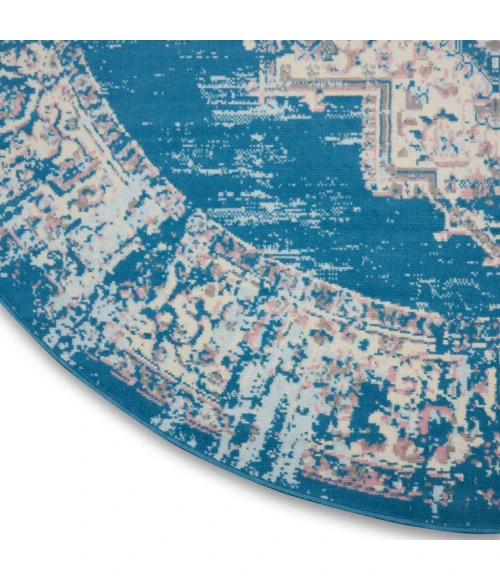 Nourison Grafix Round Area Rug GRF14-Blue