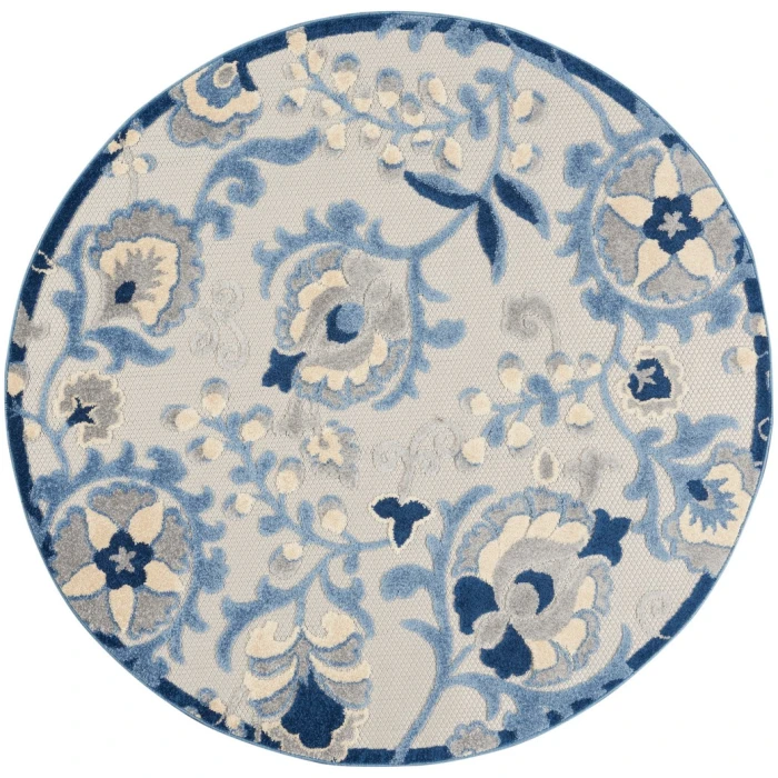 Nourison Aloha Area Rug ALH17-Blue/Grey