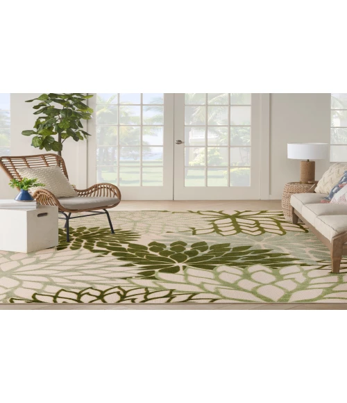 Nourison Aloha Ivory Green ALH05 9 ft. X 12 ft. Rectangle Rug