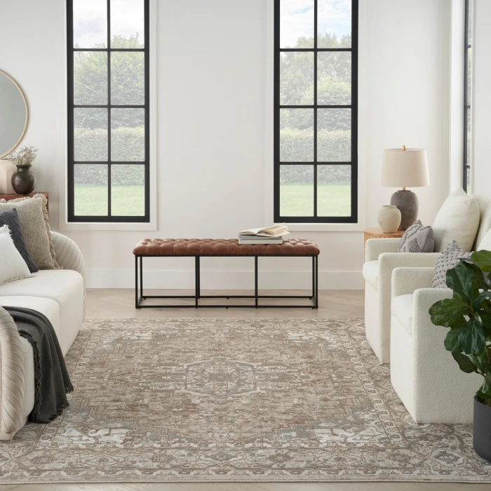 Nourison Quarry Beige QUA05 4 ft. X 6 ft. Rect. Rug