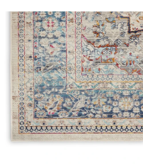 Nourison Vintage Kashan Area Rug VKA07-Ivory Blue