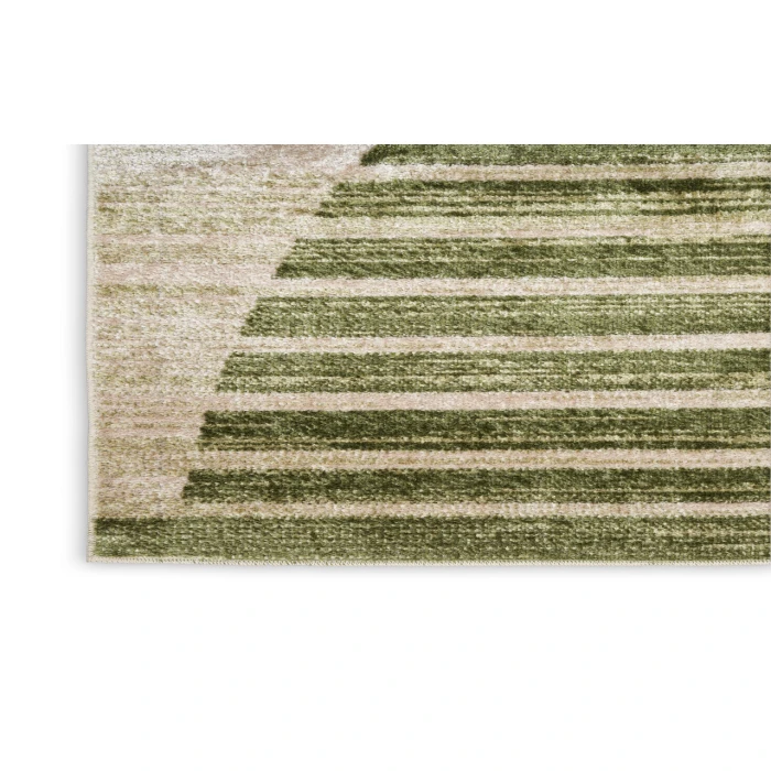 Nourison Astra Machine Washable Ivory Olive ASW03 2 ft. X 6 ft. Rectangle Rug