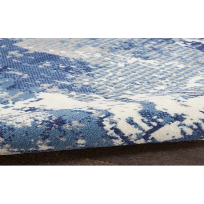 Nourison Grafix Navy Blue GRF38 2 ft. X 6 ft. Rectangle Rug