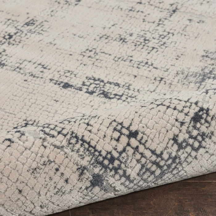 Nourison Rustic Textures Area Rug RUS06 Ivory/Blue 7'10" Round