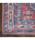 Nicole Curtis Machine Washable Series 1 Area Rug SR105 Red/Navy 2' x 4'