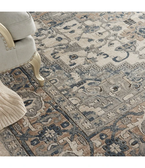Nourison Quarry Ivory Grey QUA05 10 ft. X 14 ft. Rect. Rug