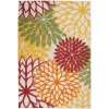 Nourison Home Aloha ALH05 Red Multicolor 3 ft. 6 in. X 5 ft. 6 in. Area Rug