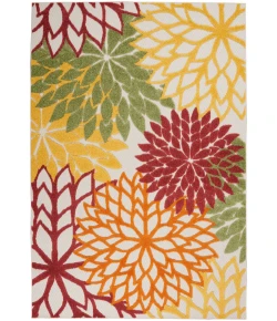 Nourison Home Aloha ALH05 Red Multicolor 3 ft. 6 in. X 5 ft. 6 in. Area Rug