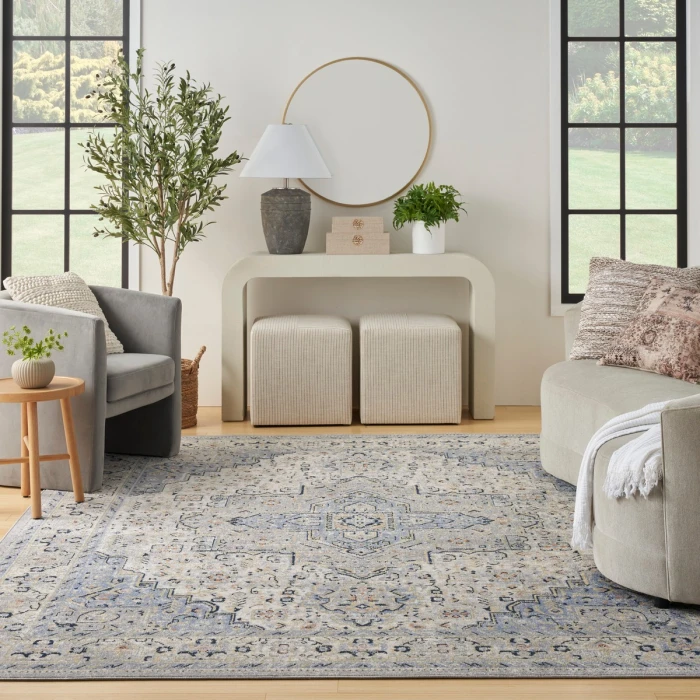 Nourison Nourison Essentials Persian Blue NRE07 6 ft. X 9 ft. Rect. Rug