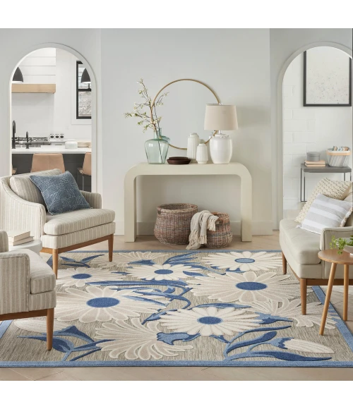 Nourison Aloha Area Rug ALH33 Blue Grey