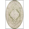 Nourison Home Astra Machine Washable ASW11 Ivory Green 5 ft. 3 in. Round Area Rug