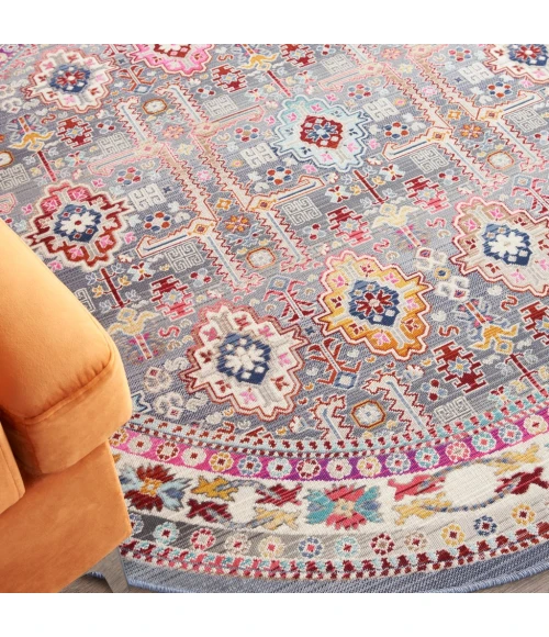 Nourison Vintage Kashan Area Rug VKA05-Grey/Multi