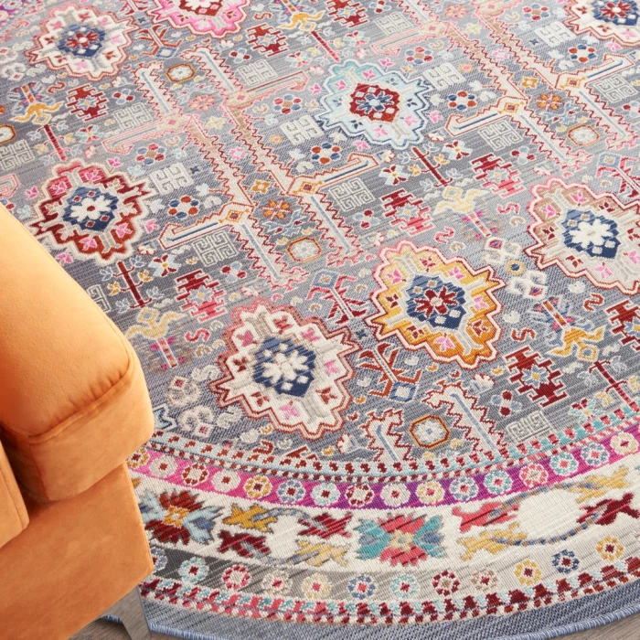 Nourison Vintage Kashan Area Rug VKA05-Grey/Multi