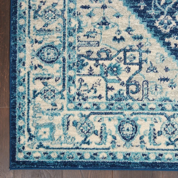 Nourison Tranquil Area Rug TRA06-Ivory/Navy