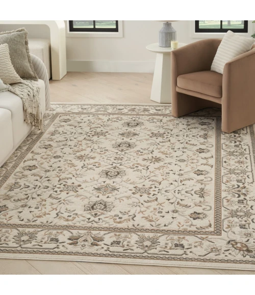 Nourison Serenity Home Ivory Mocha SRH02 6 ft. X 9 ft. Rect. Rug