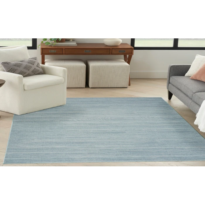 Nourison Washable Essentials Aqua WAE01 4 ft. X 6 ft. Rectangle Rug