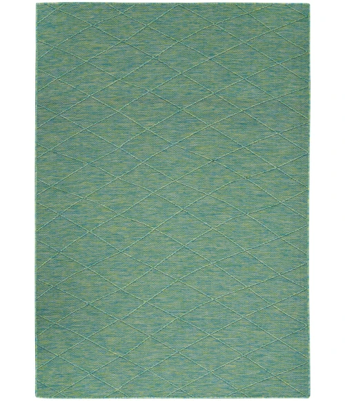 Nourison Washable Solutions Blue/Green WSL01 7 ft. X 10 ft. Rect. Rug