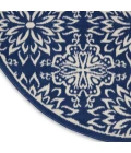 Nourison Jubilant Round Area Rug JUB06-Navy/Ivory
