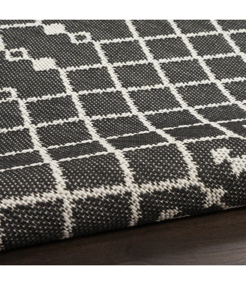 Nourison Positano Black POS02 2ft.2in. x 8ft. Rect. Rug